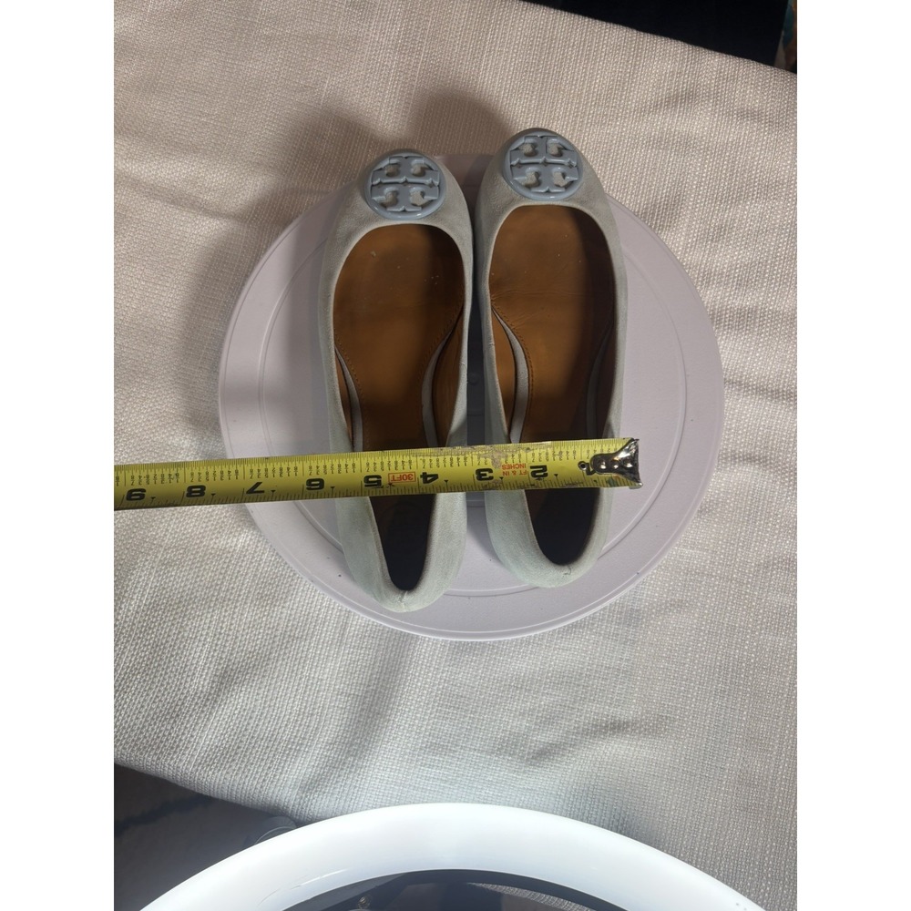 Tory Burch blue  Suede kid Chelsea Ballet Flats, sz 6B, Pre-owned, no box or bag - Picture 3 of 15